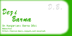 dezi barna business card