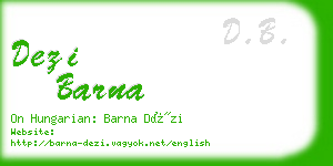 dezi barna business card